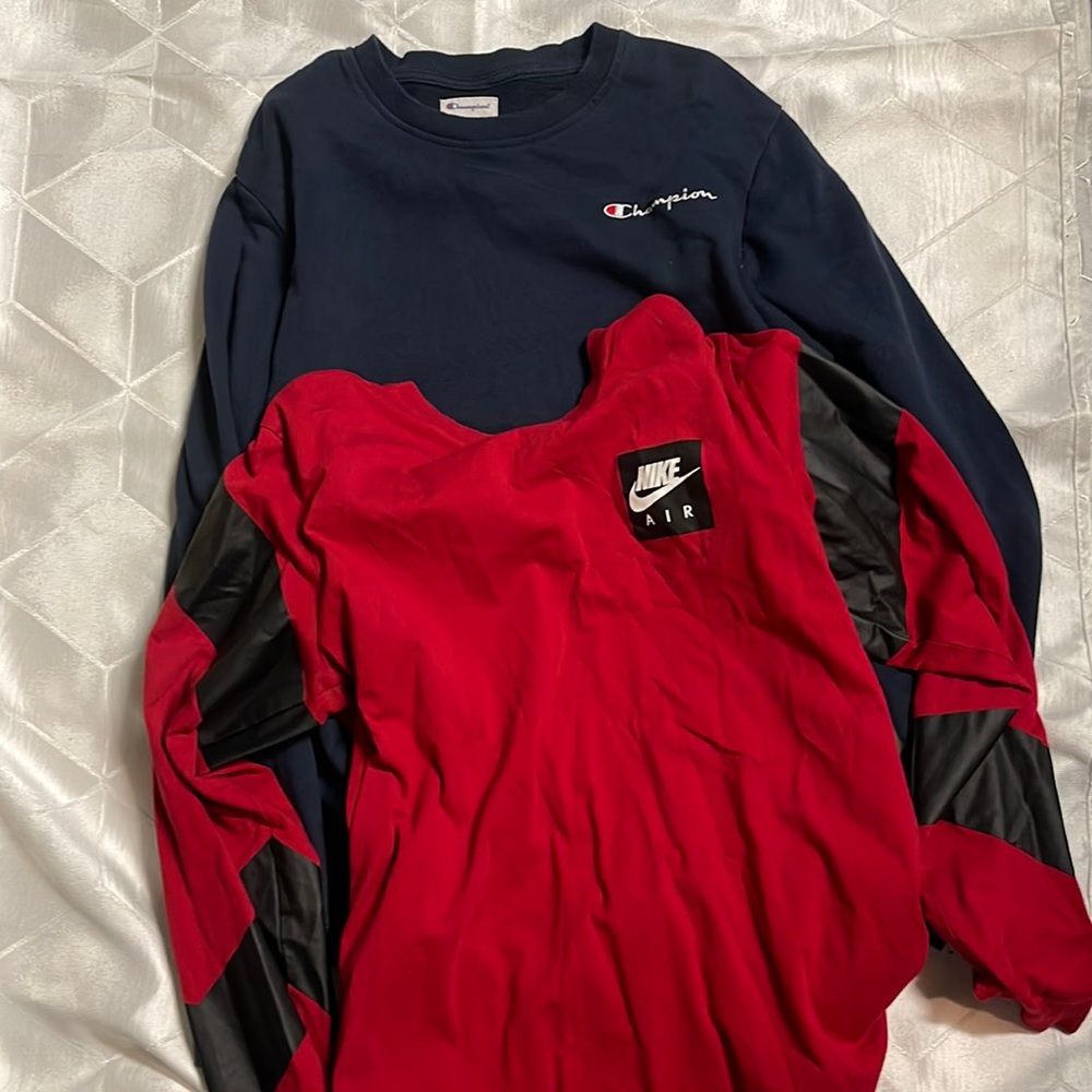Nike long red t shirt